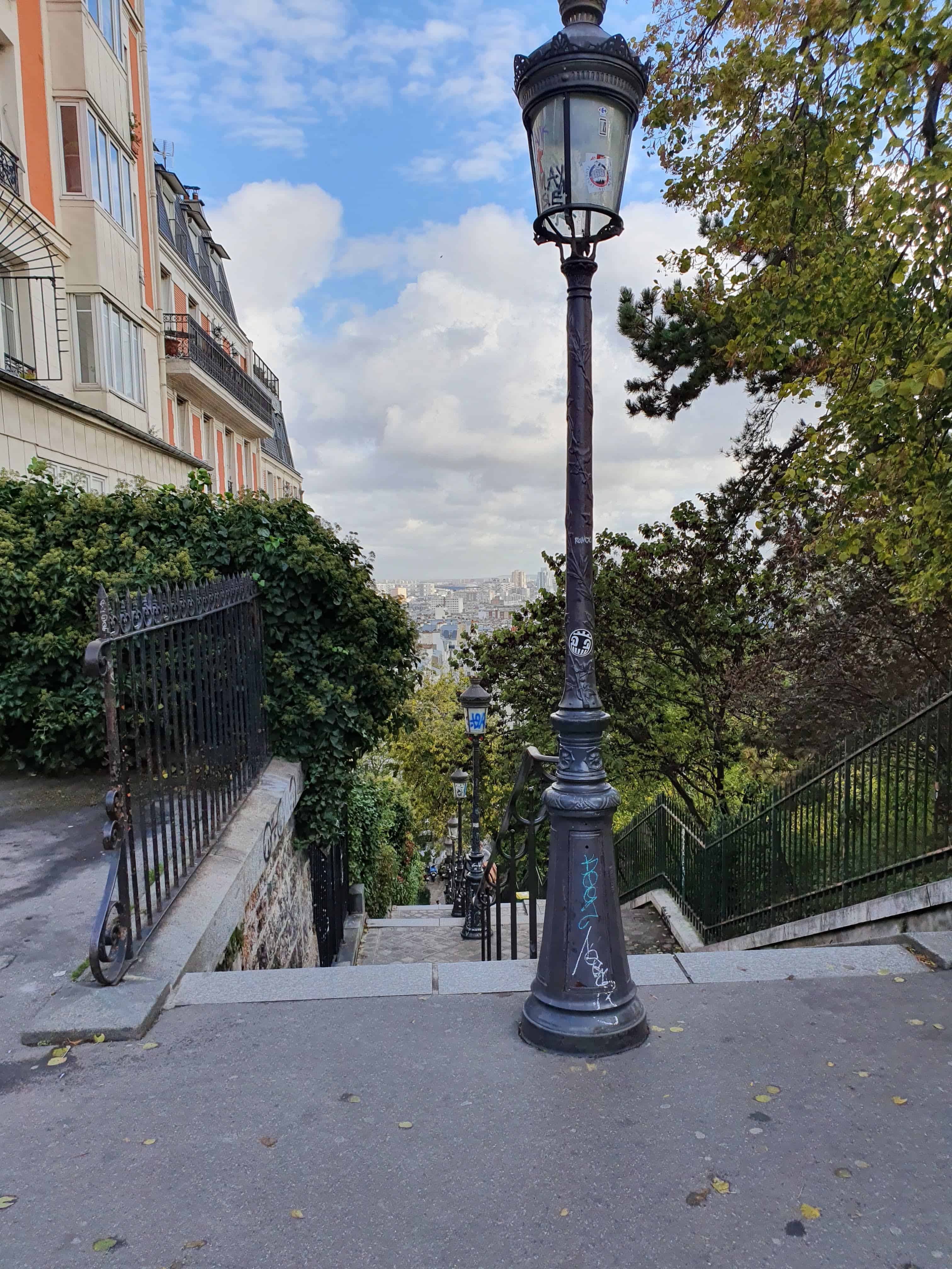 The stairs up to Sacre Coeur