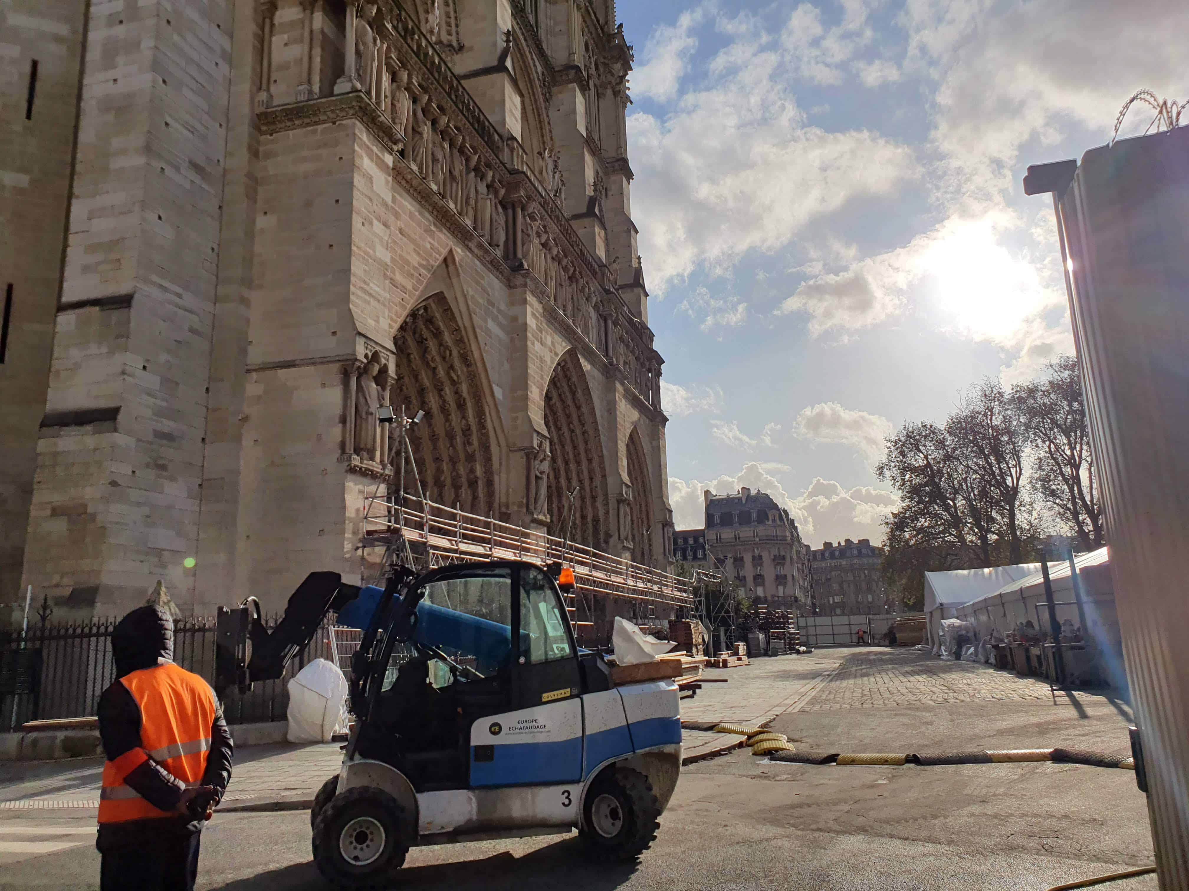Notre Dame being rebuilt