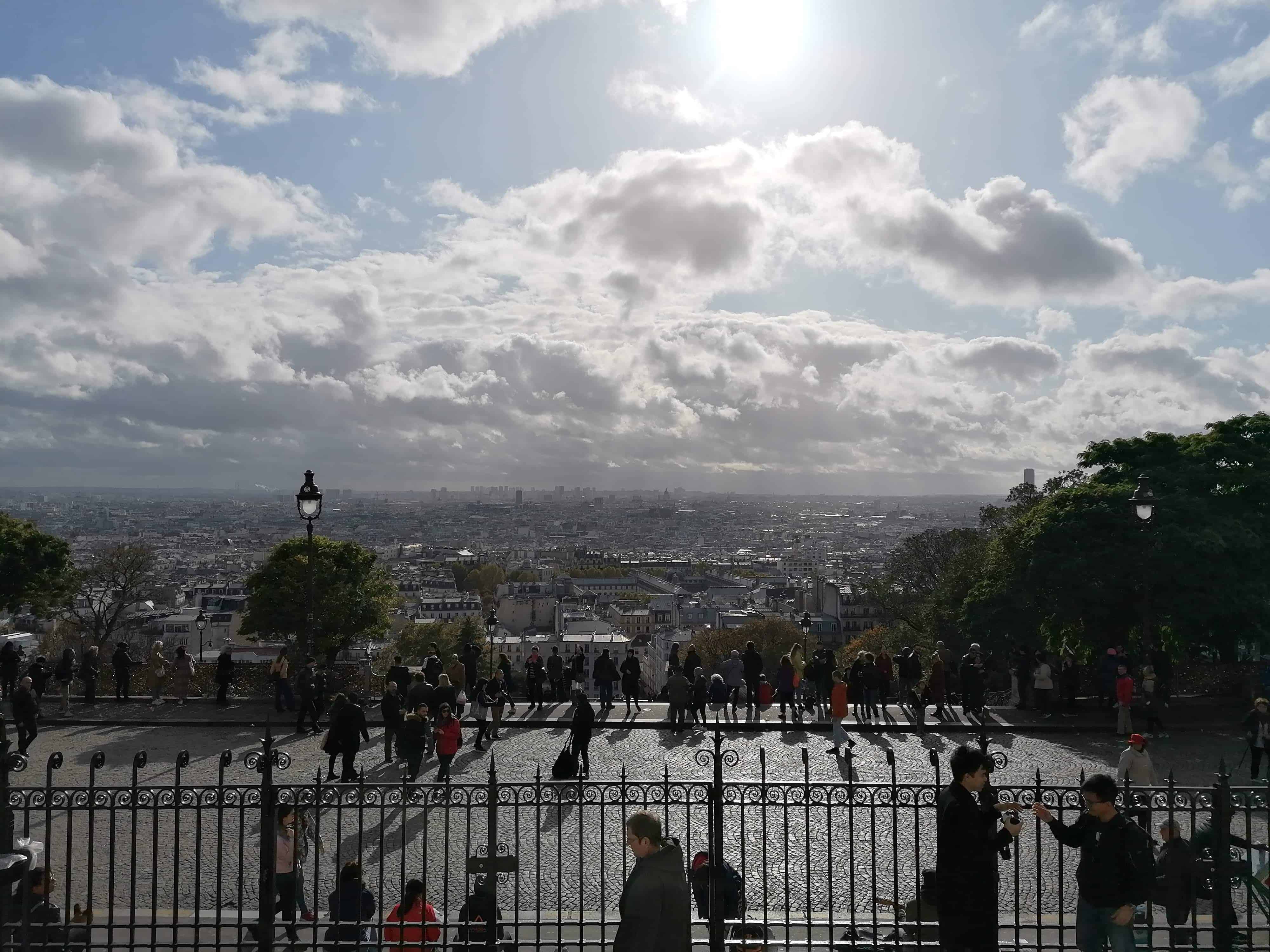 The view out over the city